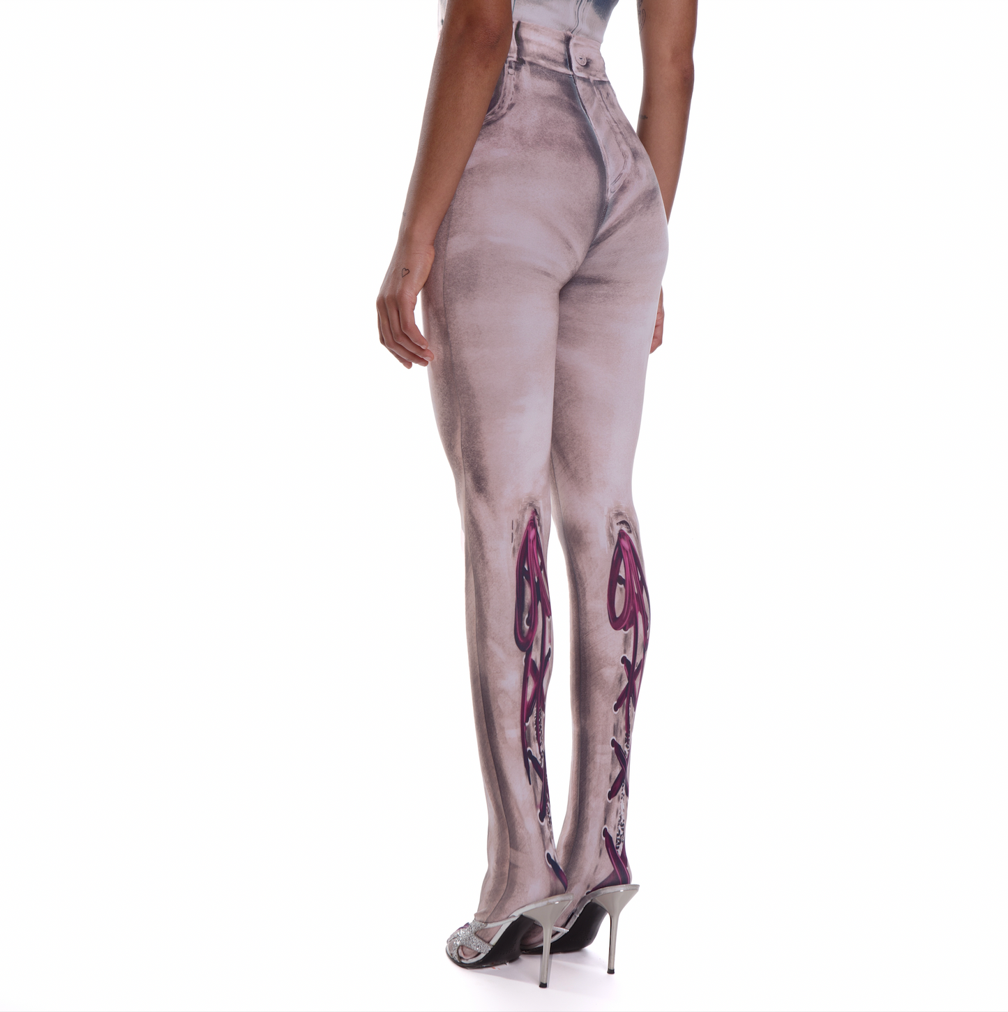 LACE ME UP N CHUCK AWAY THE KEY TIGHTS